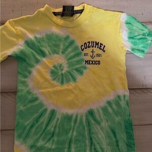 Mexico Kids Tie-Dye Tee — Yellow & Green